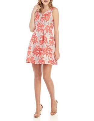 Donna Ricco Women's Stretch Jacquard Fit and Flare Dress Size 8 NWOT