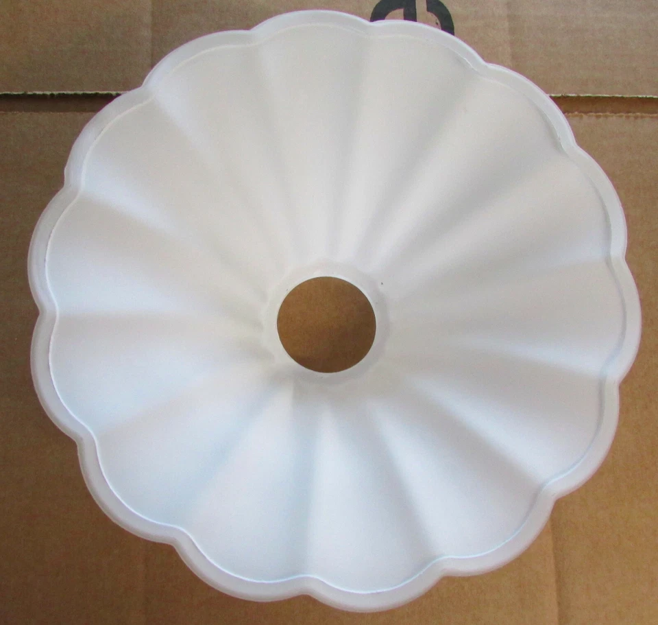 Lámpara de pared de vidrio esmerilado baño tocador sombra cubierta flor floral Foto 4 de 4