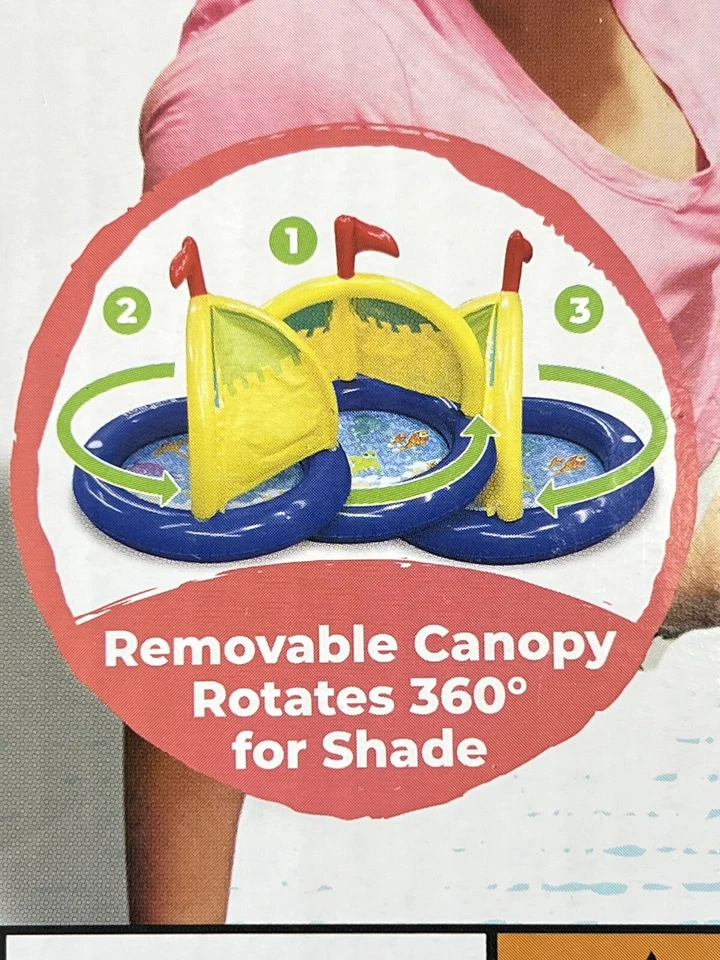 Sun Smart Splash N Play Sandcastle Pool & Sprinkler For Toddler Beach Gear  - Image 4 of 4