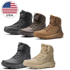 NORTIV 8 Men's Military Tactical Boots Lightweight Motorcycle Combat 8 Inches