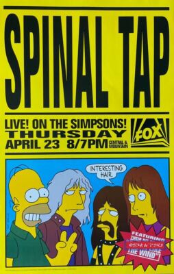 Spinal Tap Live On The Simpsons Vintage 1992 One Sheet Promo