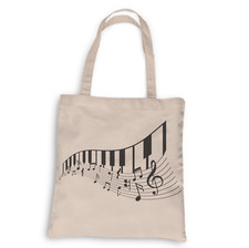 Piano Music Tote, Grocery Tote, 100 Cotton Fun Tote