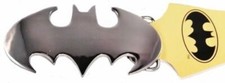 Batman Bat Logo Silvertone Enamel Metal Belt Buckle