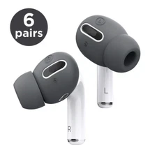 AirPods Pro Earbuds Cover Plus with Integrated Tips - elago® [6Pairs][Dark Grey]