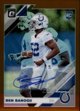 2019 Donruss Optic Rookies Autographs Bronze #124 Ben Banogu Auto - NM-MT
