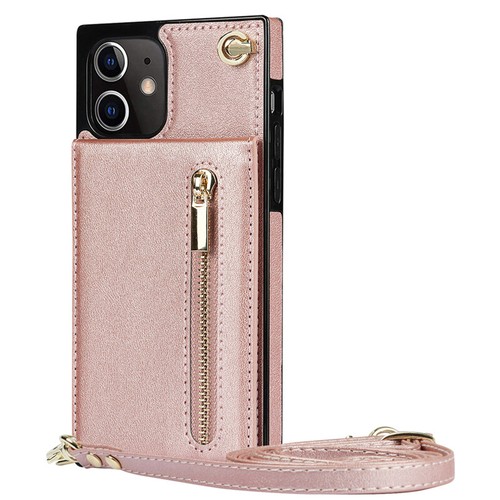 For iPhone 16e/15/14/13/12/11 XR SE Crossbody Leather Case Flip Card Back Cover - Picture 37 of 42