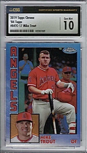 Mike Trout 2019 Topps Chrome 1984 Design #84TC-17 CSG 10 GEM MINT