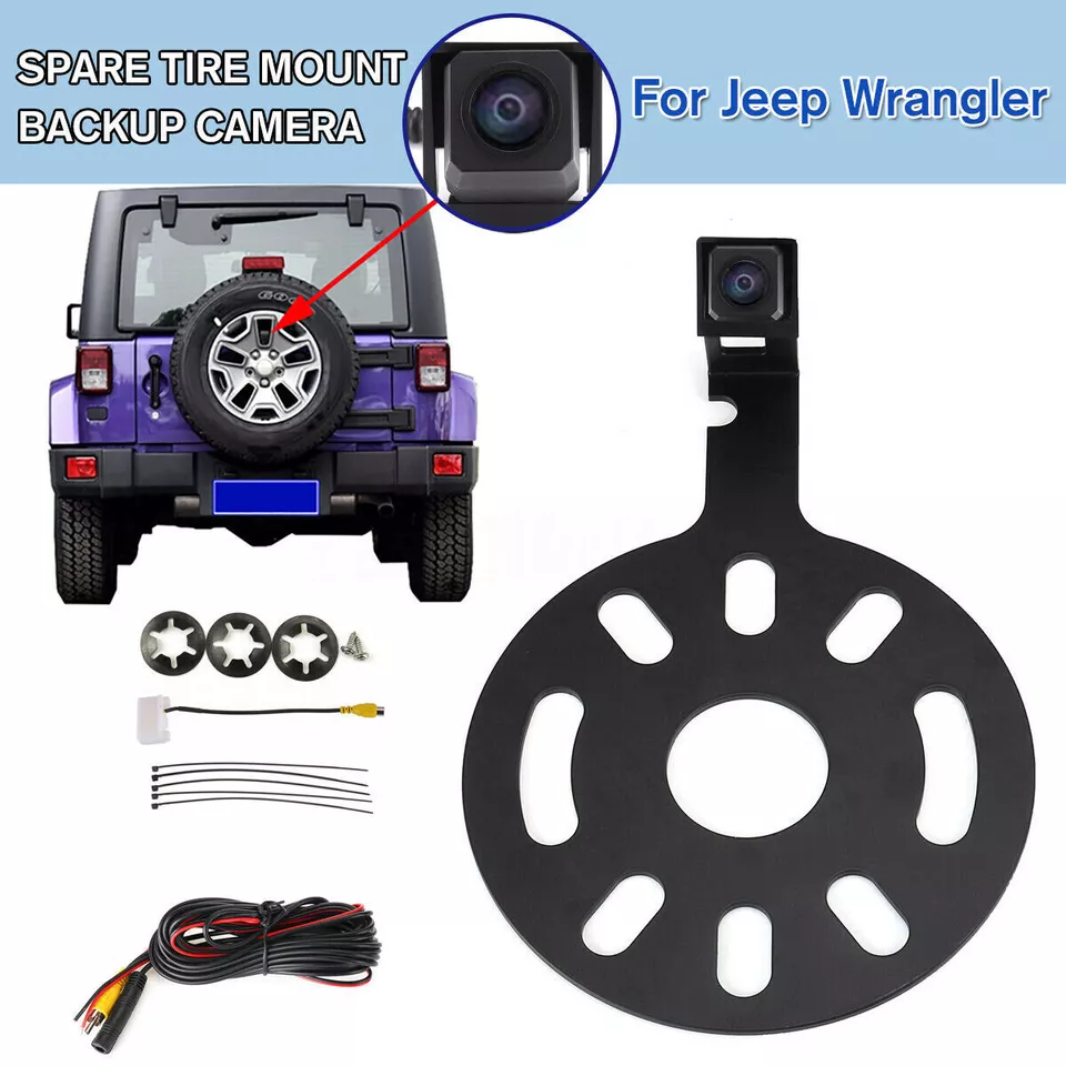 Backup Camera w/ Spare Tire Bracket For Jeep Wrangler JK 2007-2018 + 7" Monitor - Image 3 of 4