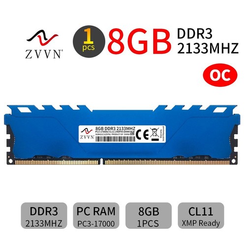 32GB 16GB 8GB DDR3 2133MHz OC PC3-17000 CL11 240Pin Desktop XMP Memory ZVVN Blue - Picture 12 of 14