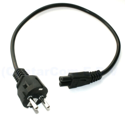 0,5m Strom-Netz-Kabel Schutzkontakt-Stecker Mickey Kleeblatt Notebook kurz 3-pol - Bild 1 von 1