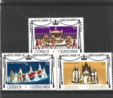 Grenadines of Grenada 1977 Silver Jubilee Set of 3 MNH