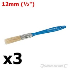 3  x 12mm DISPOSABLE PAINT BRUSHES ½" DECOR DECORATING WALLPAPER PAINTING BRUSH