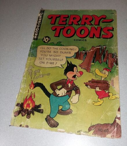 Terry Toons #80 âge d'or 1950 précode chahut et jeckle puissante souris art neuf - Photo 1/2