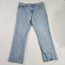 Lee Jeans Men's 38x30 34W Vintage Light Wash Regular Straight Leg Denim