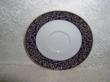 Mikasa Parchment Cobalt Porcelain Saucer Cup Plate