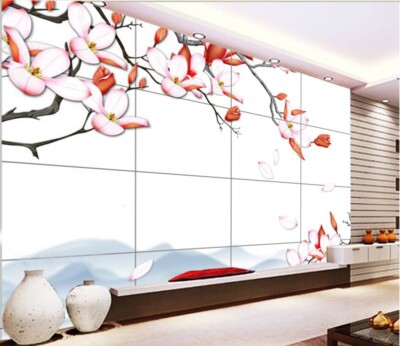 3D Red Flower Branch G1119 Wallpaper Wall Murals Removable Self-adhesive Honey