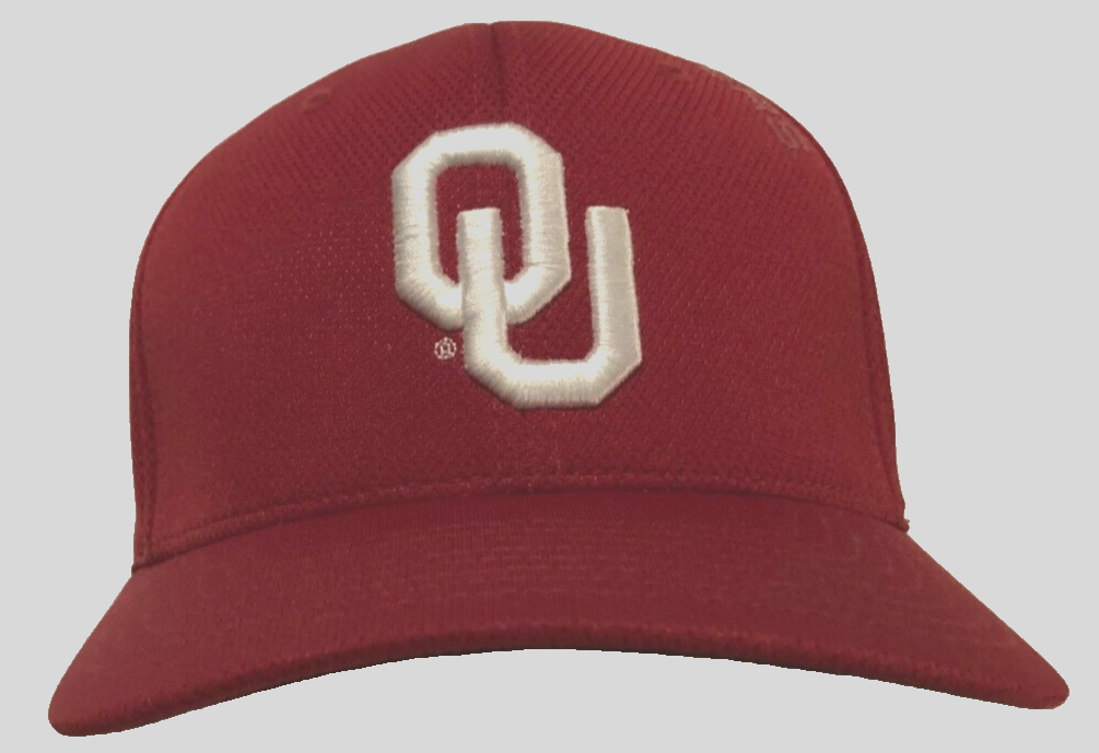 Oklahoma Sooners Big 12 NCAA Embroidered Flex Fit Cap M/L Unused Red Football Hat