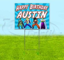 HAPPY BIRTHDAY 18x24 Yard Sign WITH STAKE Corrugated Bandit BUSINESS CELEBRATION