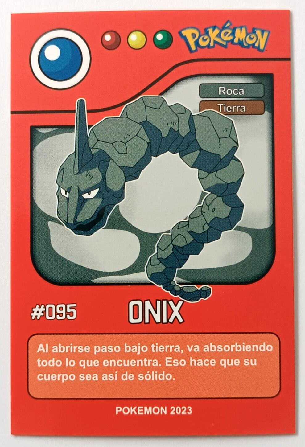 CARD POKEMON POKEDEX EC VOL. I #095 ONIX 2023 Kanto PERU South America TCG