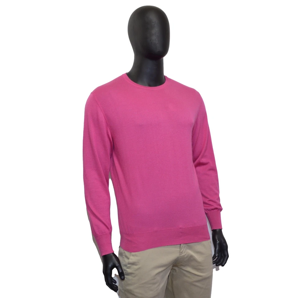 Suéter Pullover Brioni Para Hombre L 52IT 42US/Reino Unido Seda y Cachemira Rosa Foto 3 de 4