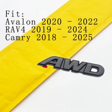Rear Trunk Matte Blackout AWD Letter Overlay Emblem Badge For Avalon Camry Rav4
