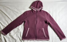 Marmot Fleece Hoodie Sweatshirt Women's Floral Size 40 Full Zip Pocket