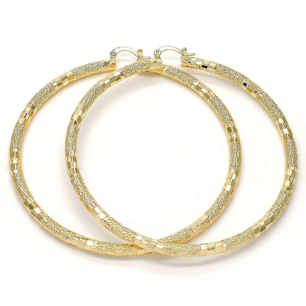 Thick gold 2024 filled hoop earrings