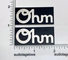 Ohm Speakers Custom Made Reproduction Badges for Walsh 1, 2 or 3 Thick Aluminum