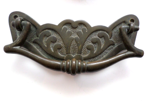 4 x 5", Solid-cast ART NOUVEAU Brass, Drawer Handles, Good condition. - Picture 1 of 7