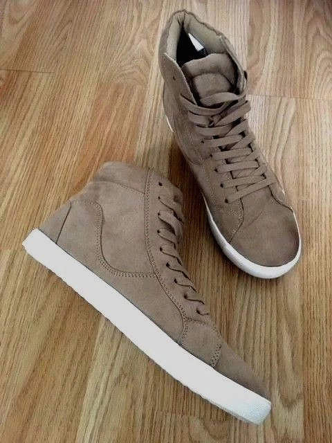 Women Ladies Boot Hi top Ankle Baseball Trainer Run Sneaker Dance