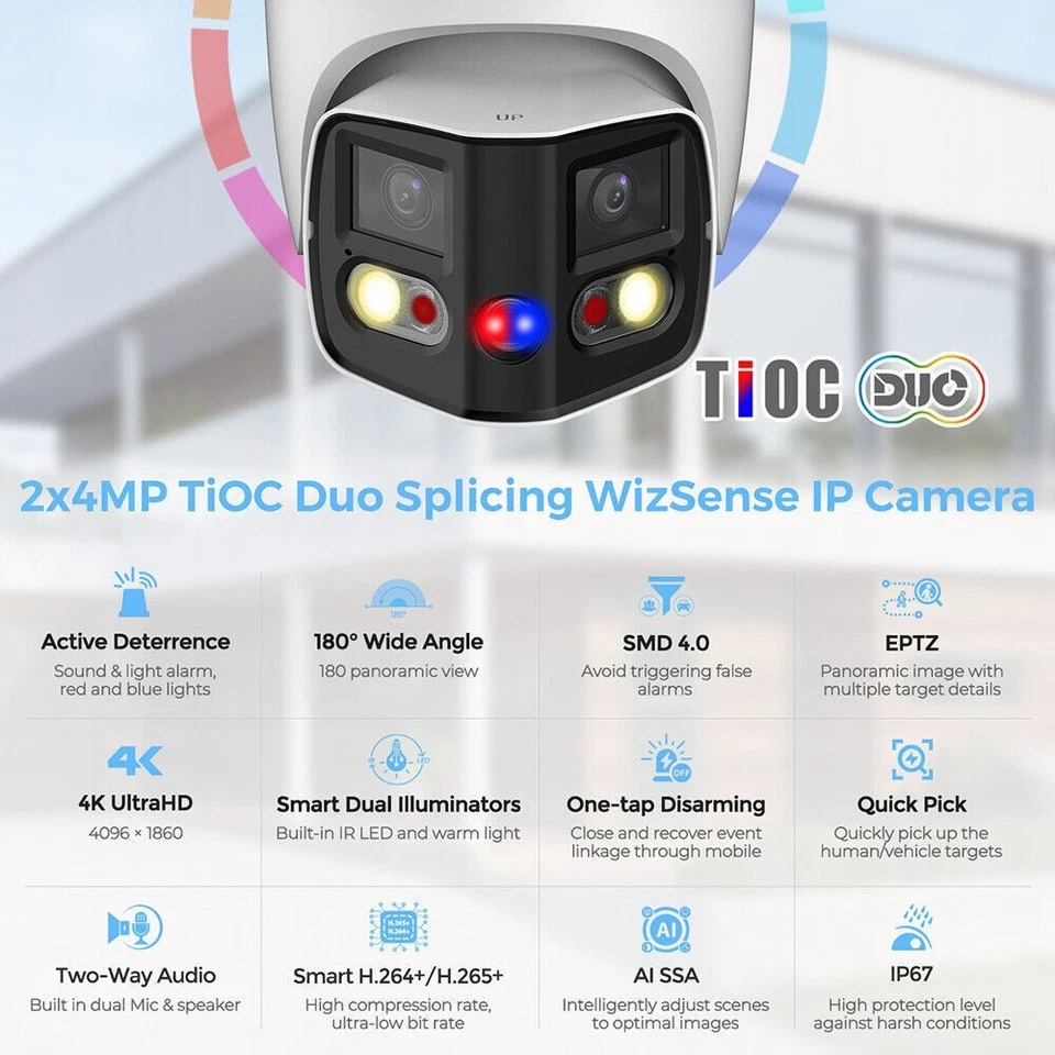 Dahua IPC-PDW3849-A180-AS-PV Full Color 8MP Panoramic Camera 2 Way Audio 2.8mm - Image 2 of 4