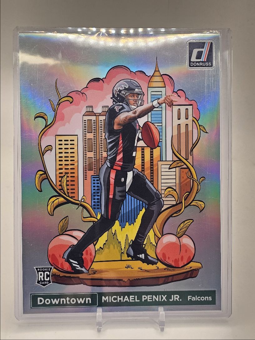 MICHAEL PENIX JR. 2024 DONRUSS DOWNTOWN ROOKIE JUMBO FALCONS RC Q5760