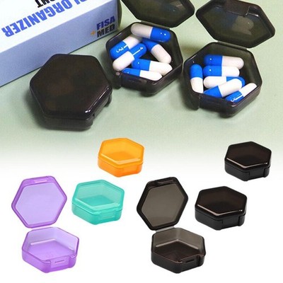 3PCS Small Pill Box Daily Mini Pill Organizer Portable A For Purse Travel S1Y2