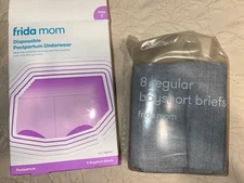 DISPOSABLE POSTPARTUM UNDERWEAR Frida Mom 8 BOYSHORT BRIEFS Regular Size PANTIES