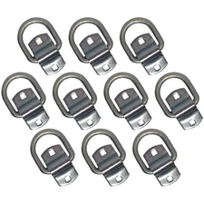 Set of 10 Forged Bolt-on 1/2" D-Rings Truck Trailer Tie-Down Rope Chain D Ring