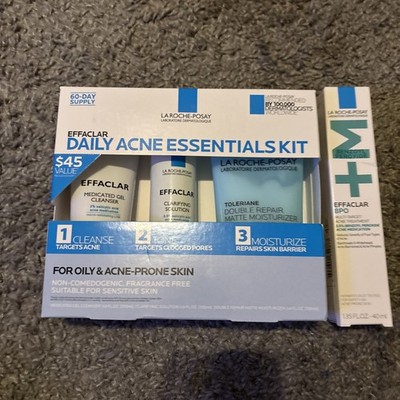 LA ROCHE POSAY EFFACLAR DAILY ACNE ESSENTIALS KIT 2M SUPPLY BOXED EXP: 2028!