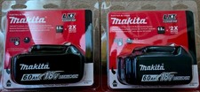 2 x Makita BL1860B-2 18V LXT Lithium-Ion 6.0 Ah Battery - NEW - FREE SHIPPING