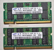 2x 2GB 2Rx8 DDR2 RAM 667MHz PC2-5300S-555-12-E3 Samsung Notebook Arbeitsspeicher