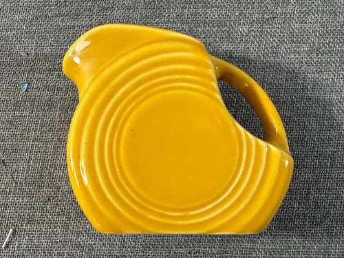 Fiesta Ware Miniature Disk Pitcher Fiesta Small Creamer Harlequin Yellow