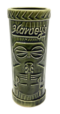 Vintage Harvey's Lake Tahoe Sneaky Tiki Mug Green 7''