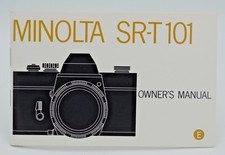 Minolta SRT 101 Owner's Manual 42pages/1960's 