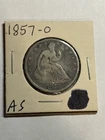 1857-O Liberty Seated Silver Half Dollar Nice Type Coin