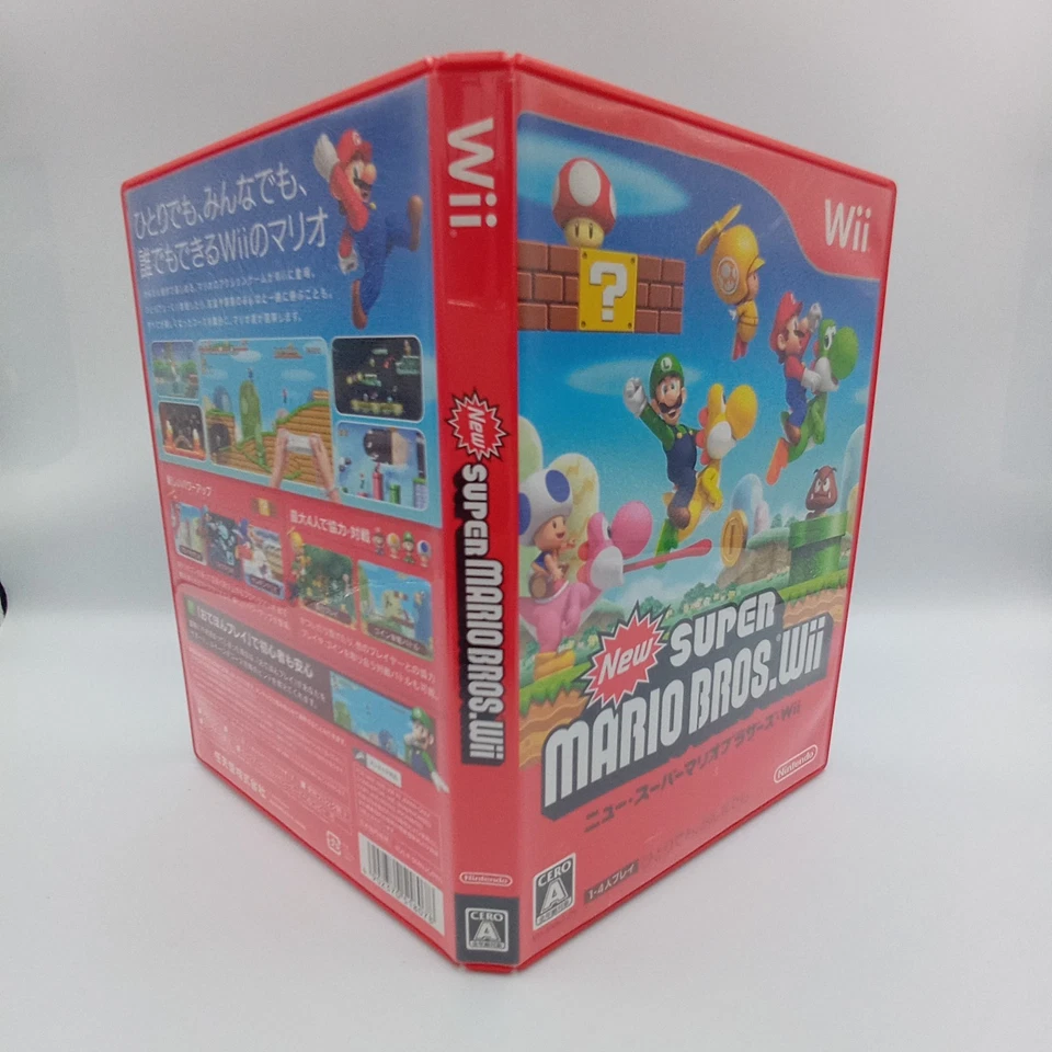New Super Mario Bros Nintendo Wii Original Japanese CIB Complete - Image 3 of 4
