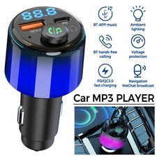 Bluetooth 5.3 FM Transmitter Kfz Radio Adapter mit Dual USB Ladegerät für Handy