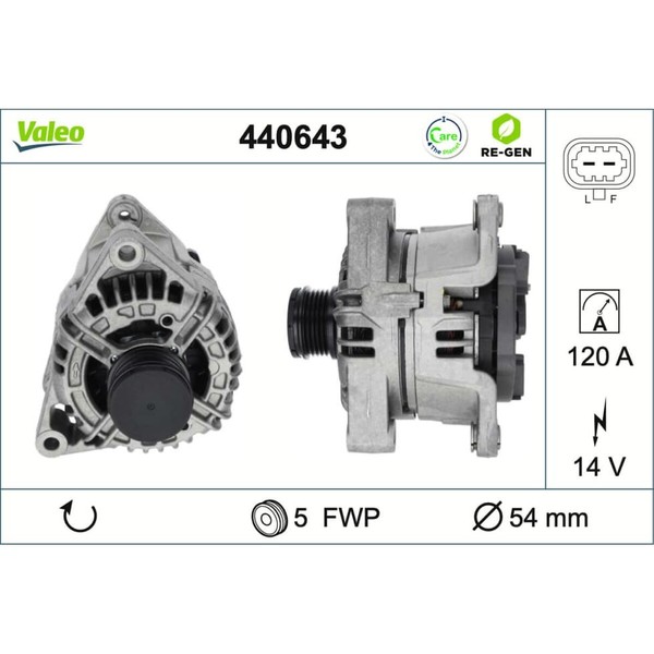 Generator Valeo 440643 FüR Opel Astra J Caravan Corsa D Meriva B Gtc-image