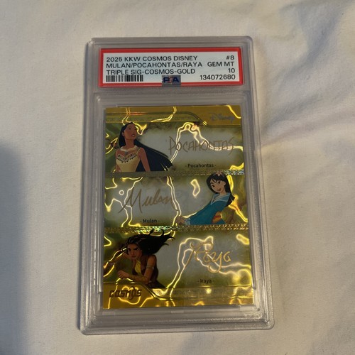 Pocahontas / Mulan / Raya [Green] #CDT-TSGR-08 2025 Kakawow COSMOS Disney Triple Signature card