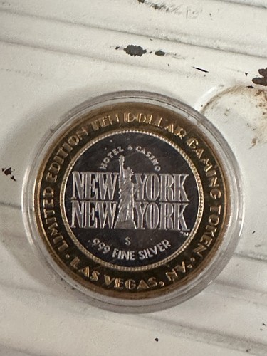 VINTAGE LE Babe Ruth $10 Las Vegas Gaming Token NY NY .999 Fine Silver Coin Case - Picture 2 of 2