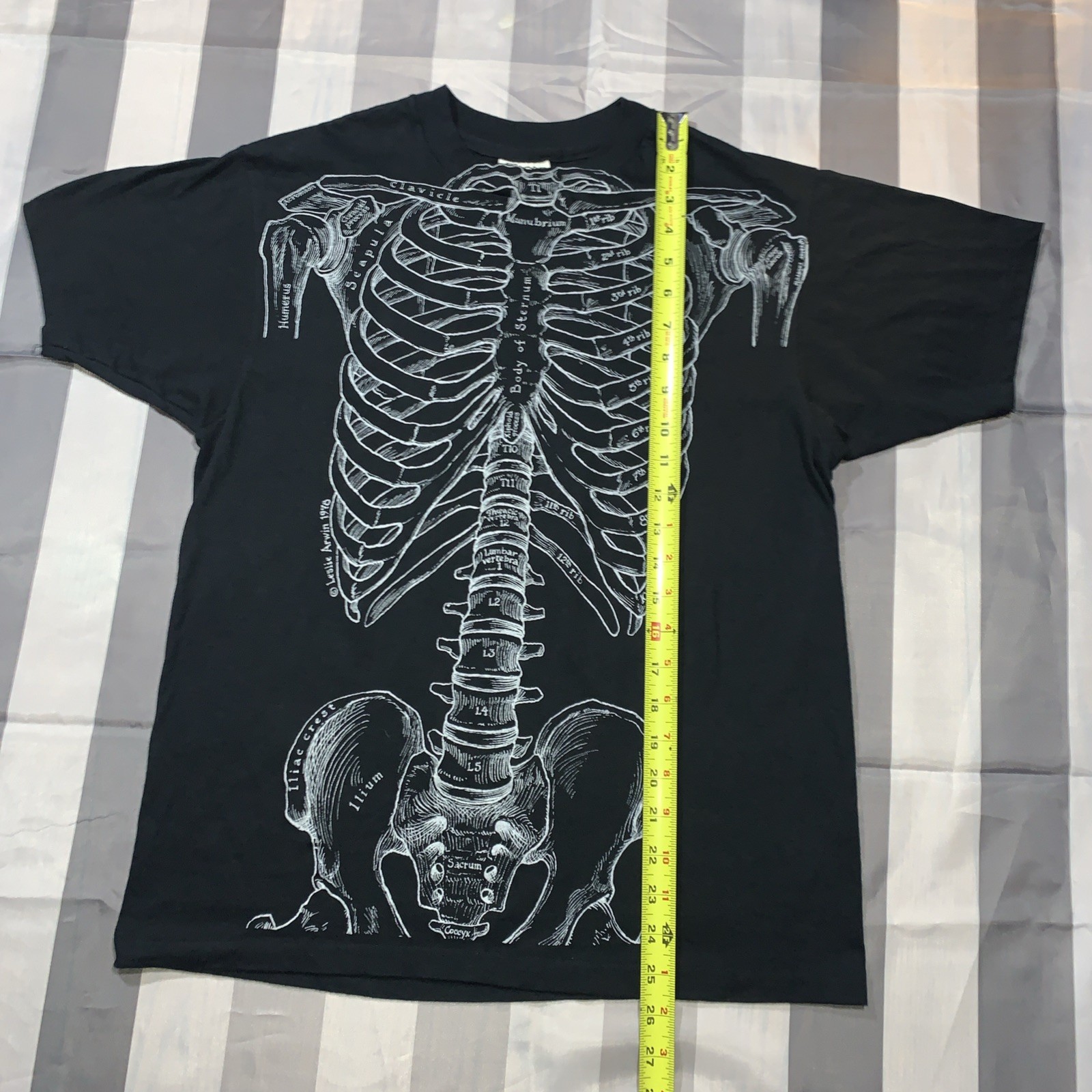 True Vintage 70's 1978 Skeleton Back & Front Blac… - image 3