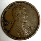 1917 S Lincoln Wheat Cent Penny Fine 1c One Cent US Coin- 3527