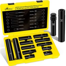 Topec 12PCS Spline Lug Nut Socket Set, Master Lug Nut Key Set of 5, 6, 7, 12 ...